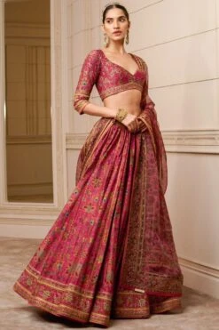 Tarun Tahiliani Fuchsia Embroidered Lehenga Set -Echo Clohting Shop 2510ttc4 3