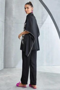 Namrata Joshipura Black Moon Flower Kaftan Set -Echo Clohting Shop 25723nj1 5