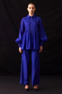 Amrich Resha Blue Straight Leg Trousers