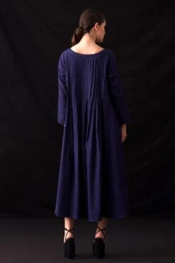 Amrich Blue Handwoven Checkered Dress -Echo Clohting Shop 25923aml44 4