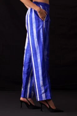 Amrich Becca Blue Handcrafted Shibori Patterned Pants -Echo Clohting Shop 25923aml81 4