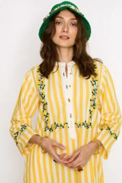 Rara Avis Yellow Hand Embellished Column Dress -Echo Clohting Shop 25ra8 3