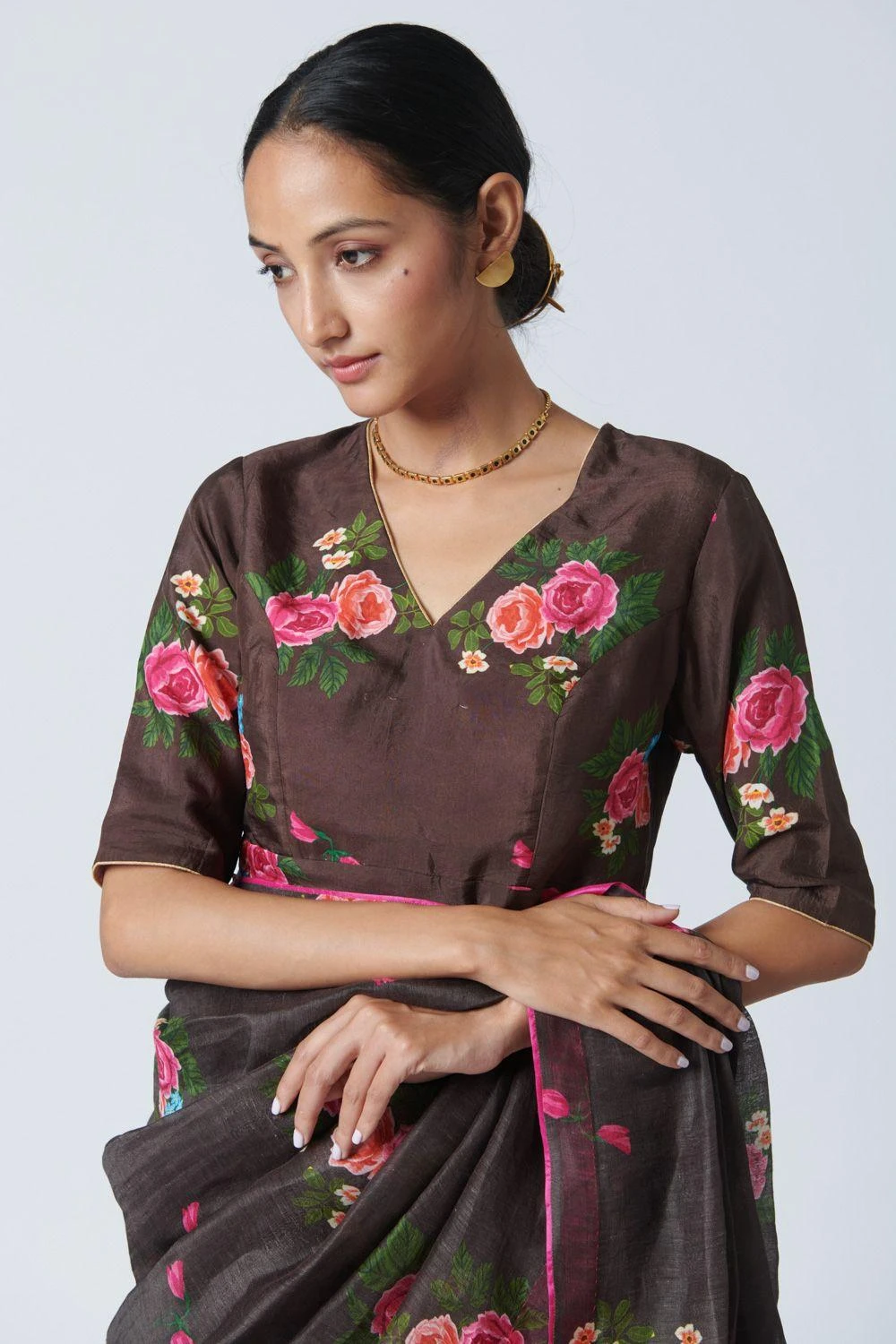 Nadiya Paar Rose Chintz Blouse 2 Nadiya Paar Rose Chintz Blouse - Image 2