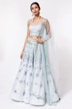 DUARA Powder Blue Embellished Lehenga Set