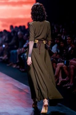 Nikita Mhaisalkar Olive Green Shirt Dress -Echo Clohting Shop 2710nm59 4