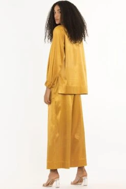 Three Mustard High Waisted Broad Bottoms -Echo Clohting Shop 2710thr4 5