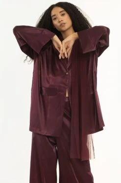 Three Wine High Waisted Broad Bottoms -Echo Clohting Shop 2710thr8 4