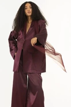 Three Wine High Waisted Broad Bottoms -Echo Clohting Shop 2710thr8 5