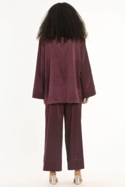 Three Wine High Waisted Broad Bottoms -Echo Clohting Shop 2710thr8 6