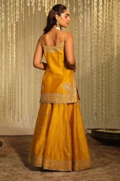 Sheetal Batra Aabroo Yellow Sequin Embellished Kurta Set -Echo Clohting Shop 2712s23b25 5