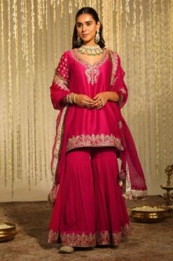Sheetal Batra Aaira Radiant Pink Embellished Kurta Set