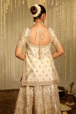 Sheetal Batra Mazneen Daisy Ivory Floral Embellished Kurta Set -Echo Clohting Shop 2712s23b30 4