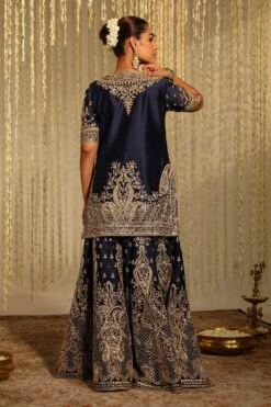 Sheetal Batra Aafiya Rich Blue Floral Embellished Kurta Set 7 Sheetal Batra Aafiya Rich Blue Floral Embellished Kurta Set -Echo Clohting Shop 2712s23b32 4
