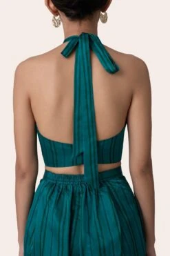 November Noon Bamboo Teal Halter Neck Top -Echo Clohting Shop 271nn14 3