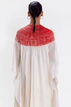 Medium Metallic Ivory Shibori Kaftan -Echo Clohting Shop 27423sm16 5