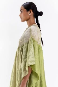 Medium Metallic Pista Shibori Kaftan -Echo Clohting Shop 27423sm17 3