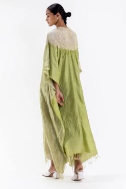 Medium Metallic Pista Shibori Kaftan -Echo Clohting Shop 27423sm17 4