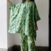 Archana Jaju Green Kalamkari Kaftan Set