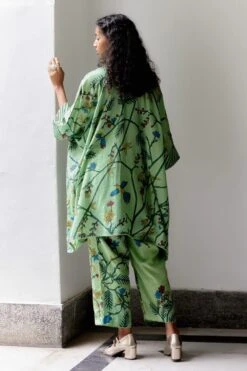 Archana Jaju Green Kalamkari Kaftan Set -Echo Clohting Shop 27923aja23 4