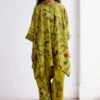 Archana Jaju Mustard Handpainted Kalamkari Kaftan Set