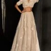 Ridhi Mehra Ivory Placement Embroidered Lehenga Set