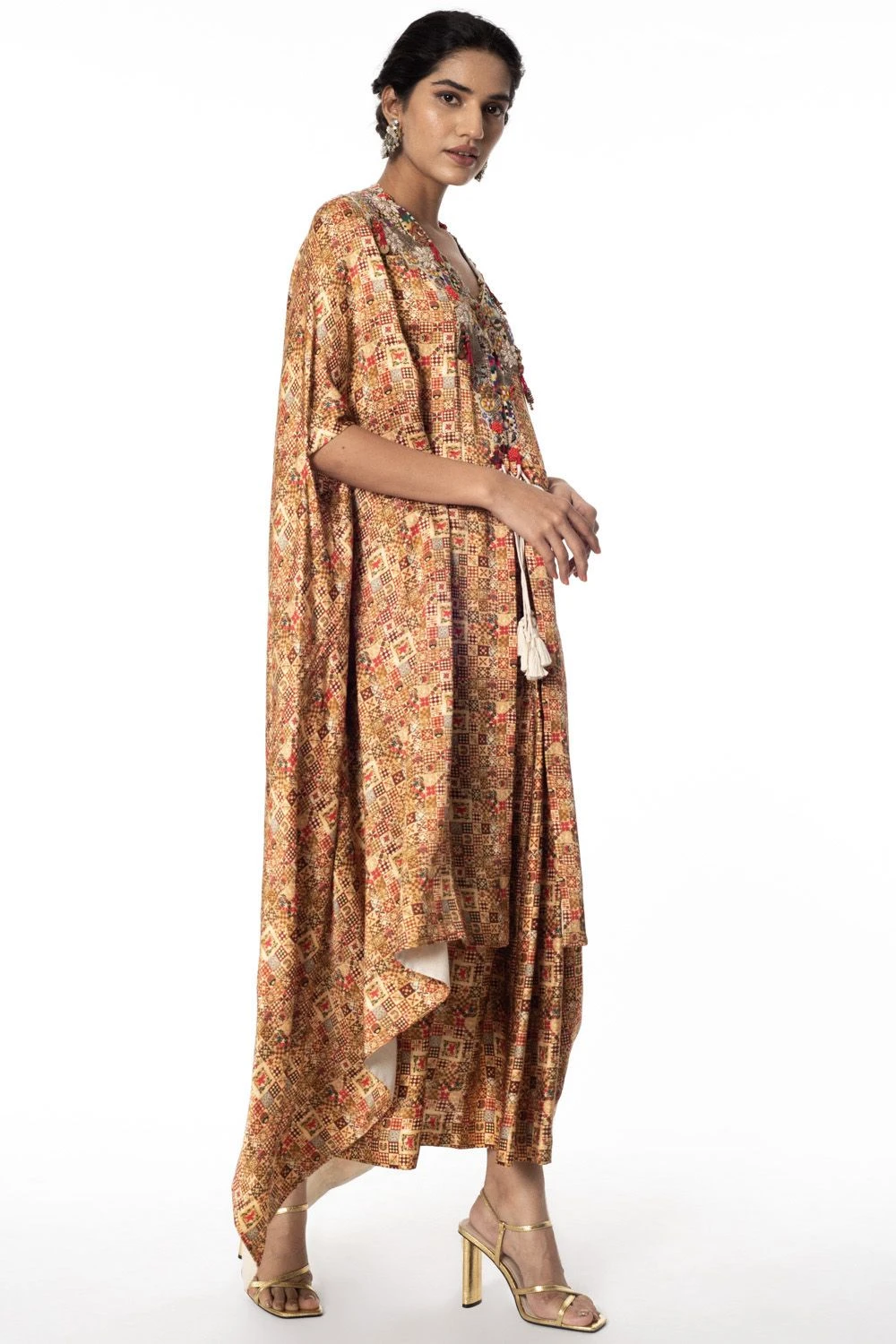 Anamika Khanna Multicoloured Embroidered Kaftan Set 2 Anamika Khanna Multicoloured Embroidered Kaftan Set - Image 2