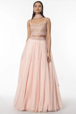 Ritika Mirchandani Pink Embellished Lehenga Set