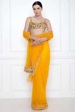 Dilnaz Marigold Embellished Bustier -Echo Clohting Shop 2810dil3 1