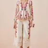 Chandrima Ivory Cordwork And Beadwork Pants
