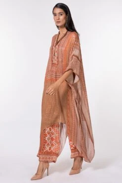 Nikita Mhaisalkar Dark Beige Sequin Kaftan Kurta Set -Echo Clohting Shop 284nm9 2