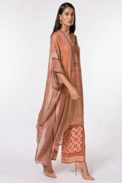 Nikita Mhaisalkar Dark Beige Sequin Kaftan Kurta Set -Echo Clohting Shop 284nm9 3