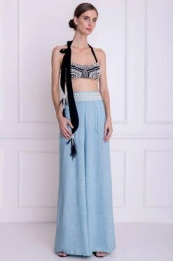 Dilnaz Black Embroidered Bustier -Echo Clohting Shop 2910dn03 1