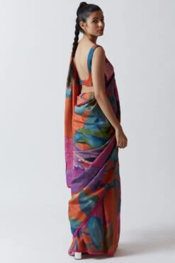 YAM Orange Hand Painted Linen Blouse 9 YAM Orange Hand Painted Linen Blouse -Echo Clohting Shop 2911yam13 5