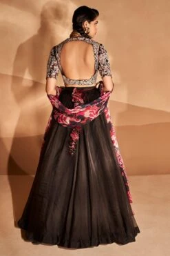 Bhumika Sharma Black Ambi Jaal Lehenga Set -Echo Clohting Shop 2912bsg9 3
