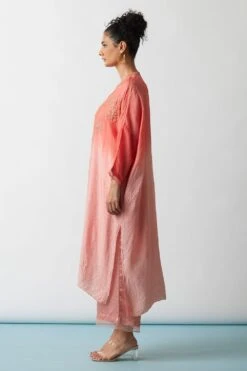 ONE NOT TWO Coral Ombre Floral Embellished Kaftan Set -Echo Clohting Shop 29623ont23 3