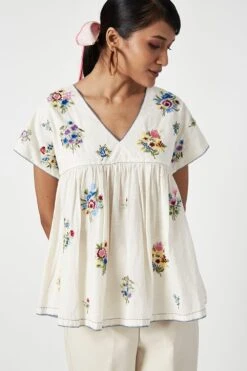 Payal Pratap Crathes Embroidered Top -Echo Clohting Shop 29623ppg3 4