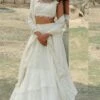 Mishru Ivory Embroidered Lehenga Set