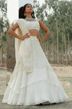 Mishru Ivory Embroidered Lehenga Set -Echo Clohting Shop 297misro12 4