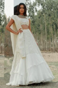 Mishru Ivory Embroidered Lehenga Set -Echo Clohting Shop 297misro12 5