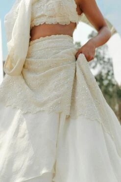 Mishru Ivory Embroidered Lehenga Set -Echo Clohting Shop 297misro12 6