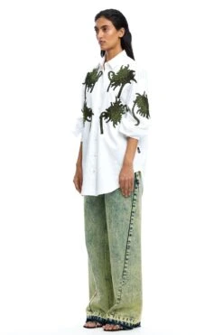 Kanika Goyal Label Fiery Bloom Hand Embellished Shirt -Echo Clohting Shop 29823kgl12 3