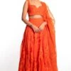 Aikeyah Orange Resham Embroidered Lehenga Set