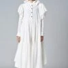 Chola White Long Tiered Dress