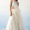 Richa Khemka White Ribbon Applique Skirt Set