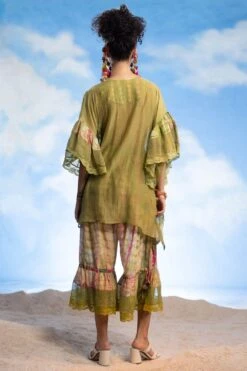 CAPISVIRLEO Green Embellished Kaftan Set -Echo Clohting Shop 30623cp31 4