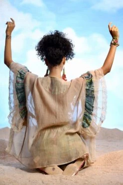 CAPISVIRLEO Ecru Embellished Kaftan Set -Echo Clohting Shop 30623cp32 5