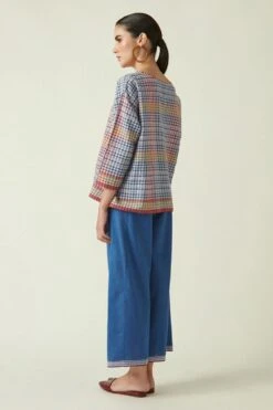 Payal Pratap Blue Straight Pants -Echo Clohting Shop 306pp36 3