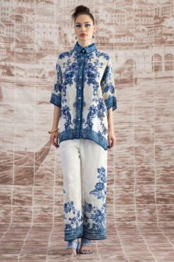 Rajdeep Ranawat Blue Maizah Floral Top