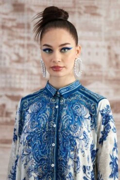 Rajdeep Ranawat Blue Permaz Printed Pants -Echo Clohting Shop 3103rr20 4