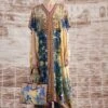 Rajdeep Ranawat Mustard Majida V-neck Floral Kaftan
